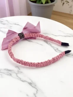 Akcesoria Do Włosów^Royalfashion Dziecięca opaska do włosów z kokardką Sweet Bow różowy