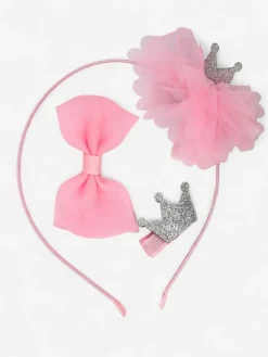 Akcesoria Do Włosów^Royalfashion Dziecięca opaska do włosów księżniczka różowy