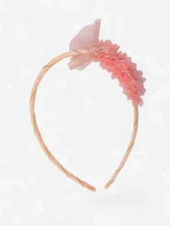 Akcesoria Do Włosów^Royalfashion Dziecięca opaska do włosów z kwiatuszkami różowy