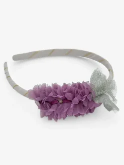 Akcesoria Do Włosów^Royalfashion Dziecięca opaska do włosów z kwiatuszkami fioletowy