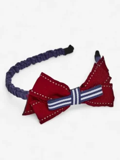 Akcesoria Do Włosów^Royalfashion Dziecięca opaska do włosów z kokardką Bordowy