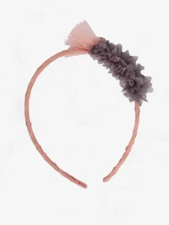 Akcesoria Do Włosów^Royalfashion Dziecięca opaska do włosów z kwiatuszkami różowy
