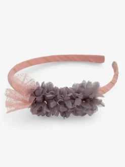 Akcesoria Do Włosów^Royalfashion Dziecięca opaska do włosów z kwiatuszkami różowy