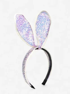 Akcesoria Do Włosów^Royalfashion Dziecięca opaska do włosów z uszkami królika i cekinami fioletowy