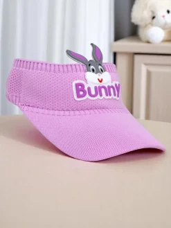 Czapki^Royalfashion Dziecięcy daszek Przeciwsłoneczny Bunny Ears fioletowy