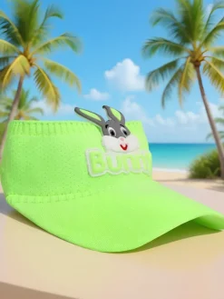 Czapki^Royalfashion Dziecięcy daszek Przeciwsłoneczny Bunny Ears zielony