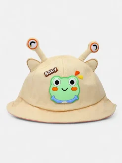 Czapki^Royalfashion Dziecięcy Kapelusz z żabką Froggy Smile beżowy
