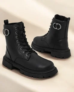 Workery|Botki Sznurowane^Royalfashion Eko skórzane damskie botki Enoll