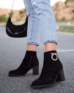 Botki Z Delikatnym Ociepleniem|Botki Na Słupku^Royalfashion Eleganckie botki damskie Osiom