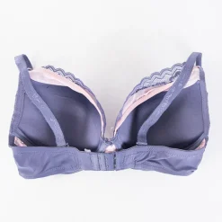 Codzienne^Royalfashion Fioletowo-różowy biustonosz z koronką fioletowy