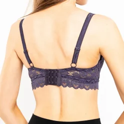 Codzienne^Royalfashion damski biustonosz koronkowy fioletowy