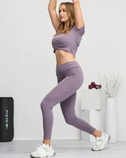 Legginsy / Tregginsy|Bluzki / Koszule / Koszulki^Royalfashion sportowy komplet damski fioletowy