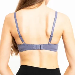 Codzienne^Royalfashion usztywniany biustonosz z koronką fioletowy