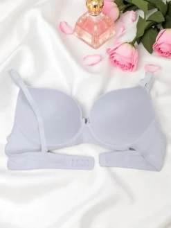 Codzienne^Royalfashion Gładki damski usztywniany biustonosz Smooth Fit biały