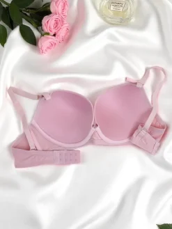 Codzienne^Royalfashion Gładki damski usztywniany biustonosz Smooth Fit różowy