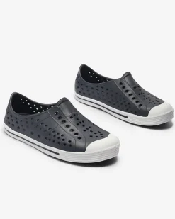 Chłopięce|Dziewczęce^Royalfashion Granatowe ażurowe dziecięce gumowe trampki Jiteri Granatowy