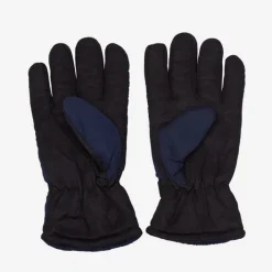Rękawiczki^Royalfashion Granatowe ocieplane rękawice męskie z regulacją w nadgarstku Granatowy