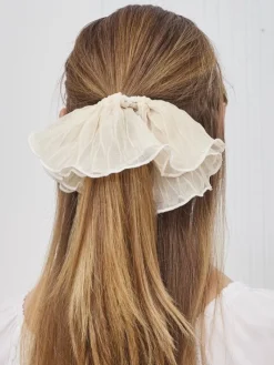 Akcesoria Do Włosów^Royalfashion Gumka do włosów z falbankami Frillia krem