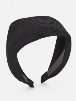 Akcesoria Do Włosów^Royalfashion Gumka do włosów- szeroka, prążkowana czarny