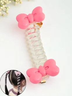 Dziewczęce|Akcesoria Do Włosów^Royalfashion Gumka do włosów sprężynka z kokardką Bow Twist różowy