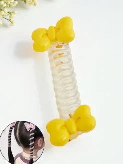 Dziewczęce|Akcesoria Do Włosów^Royalfashion Gumka do włosów sprężynka z kokardką Bow Twist żółty