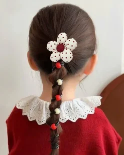 Dziewczęce|Akcesoria Do Włosów^Royalfashion Gumka do włosów sprężynka z kwiatuszkiem Blossom Coil biały