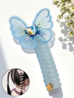 Dziewczęce|Akcesoria Do Włosów^Royalfashion Gumka do włosów sprężynka z motylkiem Spring Butterfly niebieski