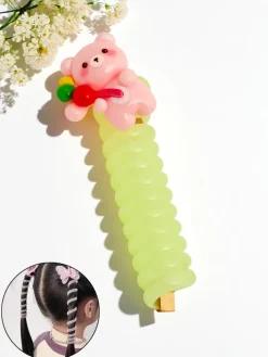 Dziewczęce|Akcesoria Do Włosów^Royalfashion Gumka do włosów sprężynka z misiem Teddy Twist żółty