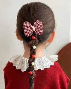 Dziewczęce|Akcesoria Do Włosów^Royalfashion Gumka do włosów sprężynka z kokardką Ribbon Coil Bordowy