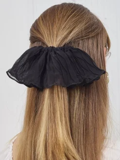 Akcesoria Do Włosów^Royalfashion Gumka do włosów z falbankami Frillia czarny