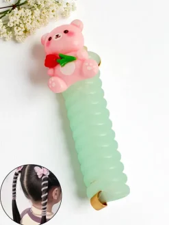 Dziewczęce|Akcesoria Do Włosów^Royalfashion Gumka do włosów sprężynka z misiem Teddy Twist mięta