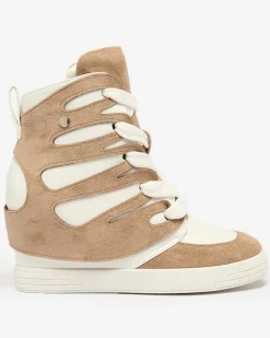 Botki Na Koturnie|Botki Bez Ocieplenia^Royalfashion Jasnobrązowe damskie sportowe botki na koturnie Pamstinsa brązowy