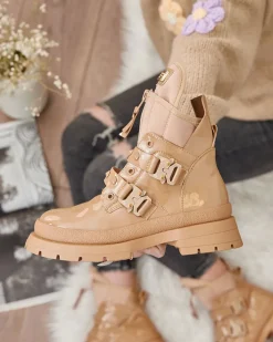 Workery|Botki Bez Ocieplenia^Royalfashion Jasnobrązowe damskie botki workery Hennobs brązowy