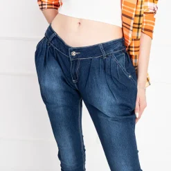 Jeansy^Royalfashion Jeansy damskie z niskim stanem