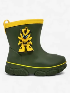 Chłopięce^Royalfashion Kalosze dziecięce z robotem Power Robot zielony