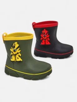 Chłopięce^Royalfashion Kalosze dziecięce z robotem Power Robot zielony