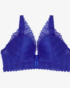 Codzienne^Royalfashion damski biustonosz koronkowy kobaltowy