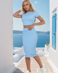 Spódnice|Komplety Damskie^Royalfashion Komplet damski ze spódnicą Ecru