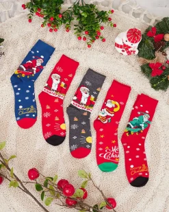 Skarpetki^Royalfashion Komplet męskich świątecznych skarpetek 5/pak Wielokolorowe