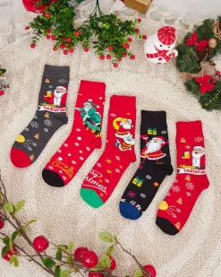 Skarpetki^Royalfashion Komplet męskich świątecznych skarpetek 5/pak Wielokolorowe