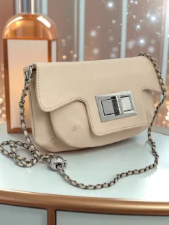 Małe Torebki^Royalfashion Kopertowa torebka damska Aurelia Classico beżowy