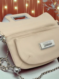 Małe Torebki^Royalfashion Kopertowa torebka damska Aurelia Classico beżowy