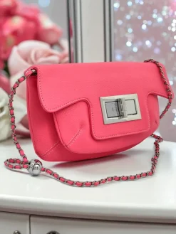 Małe Torebki^Royalfashion Kopertowa torebka damska Aurelia Classico różowy