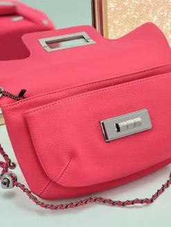 Małe Torebki^Royalfashion Kopertowa torebka damska Aurelia Classico różowy