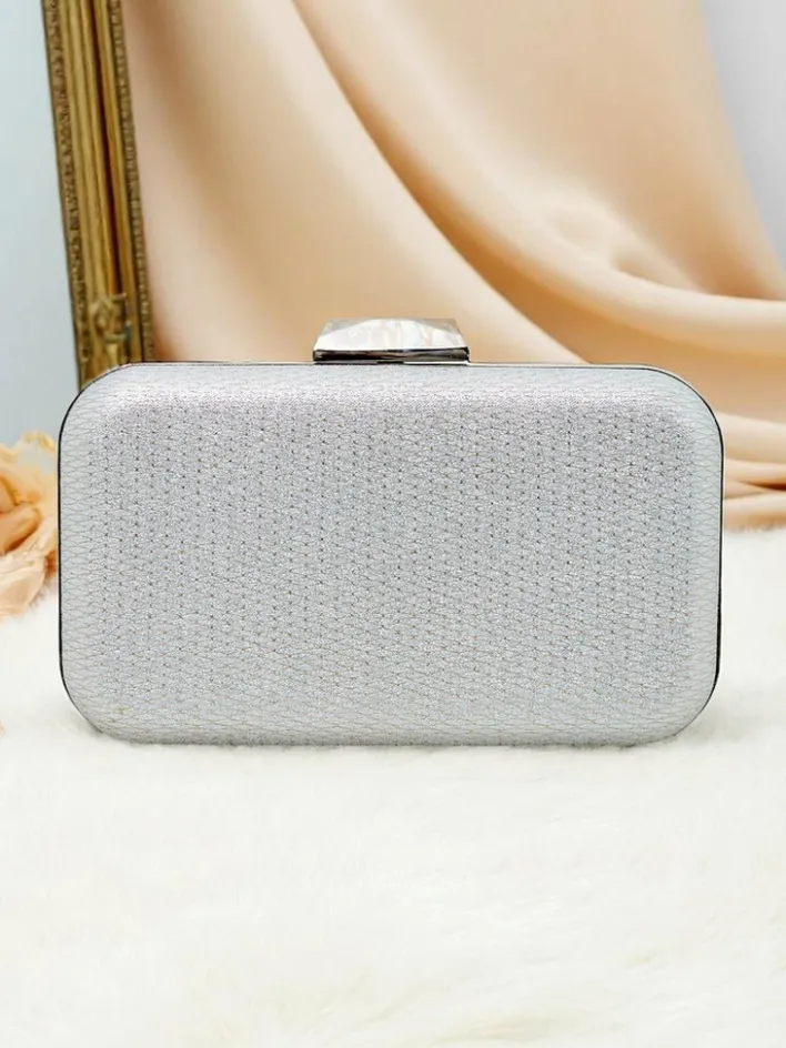 Małe Torebki^Royalfashion Kopertowa torebka damska Lumi Clutch srebrny