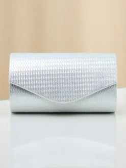 Małe Torebki^Royalfashion Kopertowa torebka damska Luna Elegante srebrny