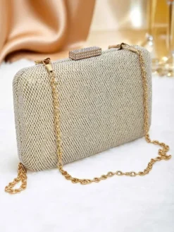 Małe Torebki^Royalfashion Kopertowa torebka damska Lumi Spark złoty