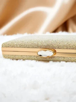 Małe Torebki^Royalfashion Kopertowa torebka damska Silvena złoty