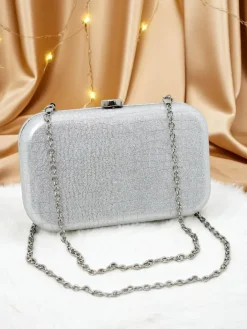 Małe Torebki^Royalfashion Kopertowa torebka damska Vespera Glow srebrny