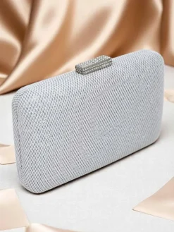 Małe Torebki^Royalfashion Kopertowa torebka damska Lumi Spark srebrny